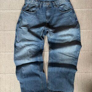 Zara Men’s Blue Jeans Relaxed Fit Straight Leg Denim Pants Faded Wash